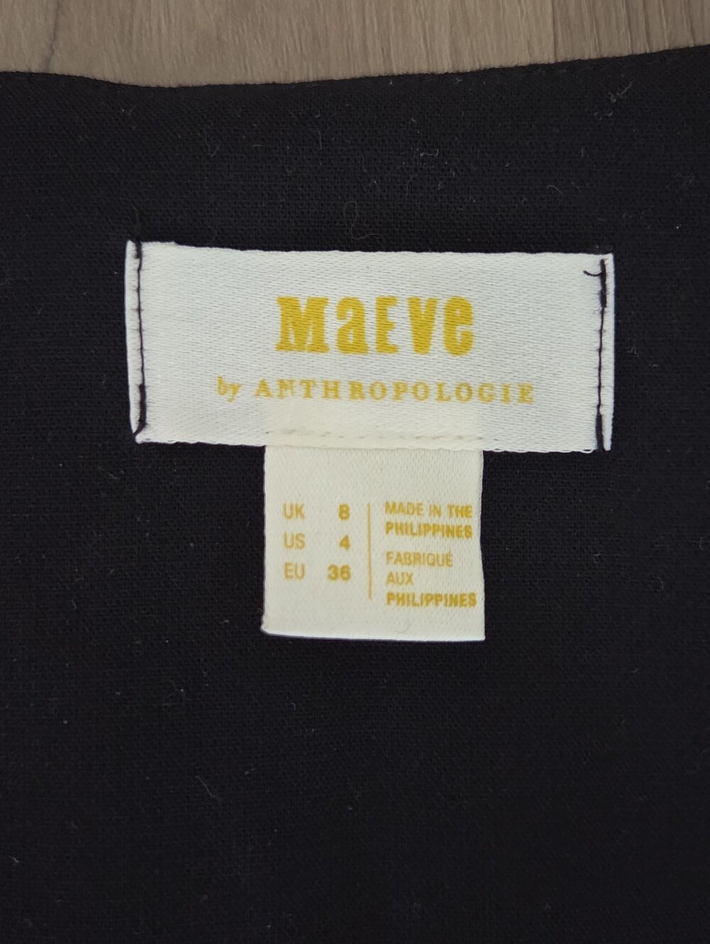 Maeve Anthro V-Neck Pinafore Wide-Leg Jumpsuit 4 Blk Minimal Tailored Menswear - Picture 4 of 11